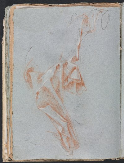 Cuaderno de bocetos de Verona: Estudio de drapeado página 38, 1760 de Francesco Lorenzi