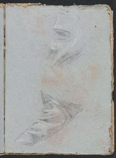 Cuaderno de bocetos de Verona: Estudio de drapeado (detalle) de Francesco Lorenzi