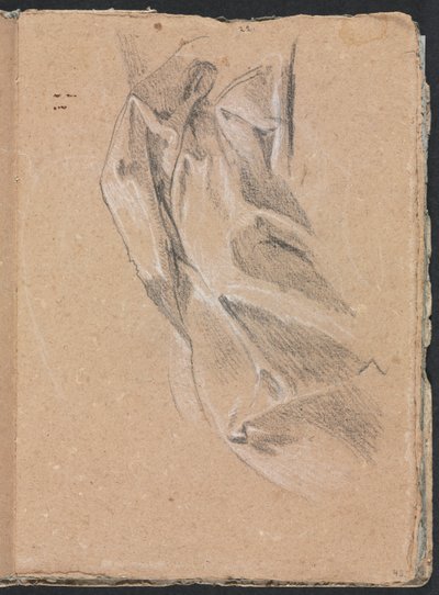 Cuaderno de bocetos de Verona: Estudio de drapeado, página 43, 1760 de Francesco Lorenzi