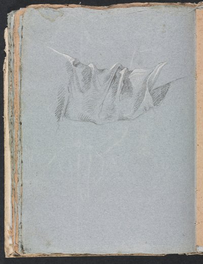 Cuaderno de bocetos de Verona: Estudio de drapeado página 48, 1760 de Francesco Lorenzi