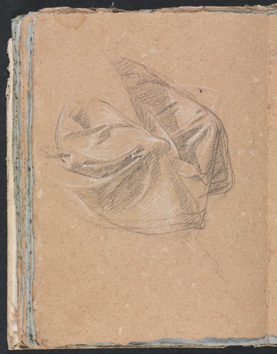 Cuaderno de bocetos de Verona: Estudio de drapeado página 50, 1760 de Francesco Lorenzi