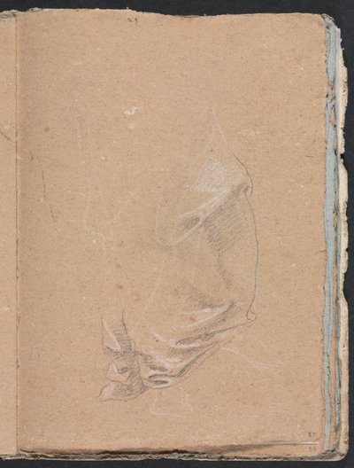 Cuaderno de Bocetos de Verona: Estudio de Drapería página 57, 1760 de Francesco Lorenzi