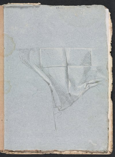 Cuaderno de bocetos de Verona: Estudio de drapeado página 93, 1760 de Francesco Lorenzi