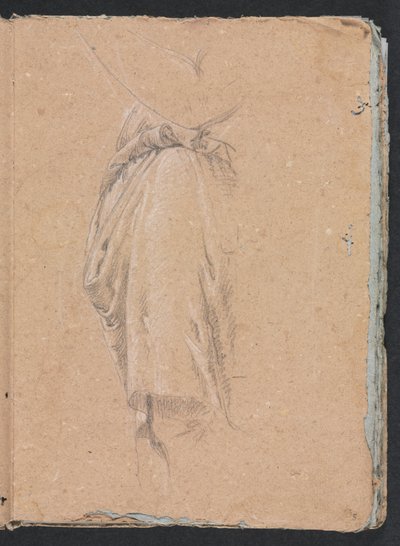 Cuaderno de bocetos de Verona: Estudio de drapeado con codo (detalle) de Francesco Lorenzi