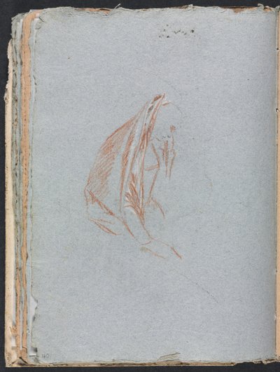 Cuaderno de bocetos de Verona: Figura femenina con capa (página 40) de Francesco Lorenzi