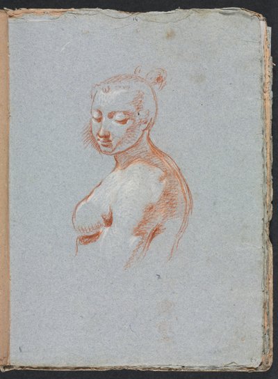 Cuaderno de bocetos de Verona: Desnudo femenino página 27, 1760 de Francesco Lorenzi