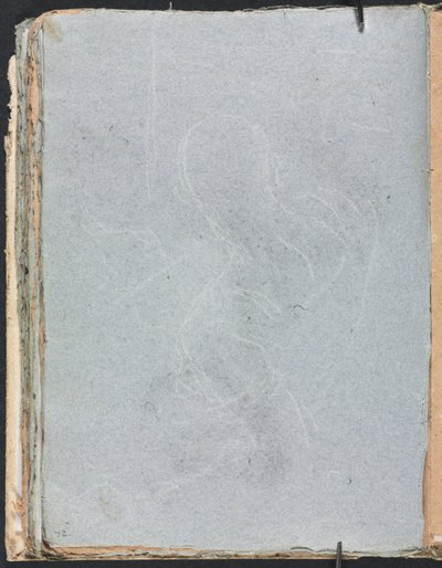 Cuaderno de bocetos de Verona: Estudio de figura página 72, 1760 de Francesco Lorenzi