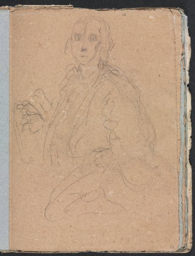 Cuaderno de bocetos de Verona: Caballeros página 55, 1760 de Francesco Lorenzi