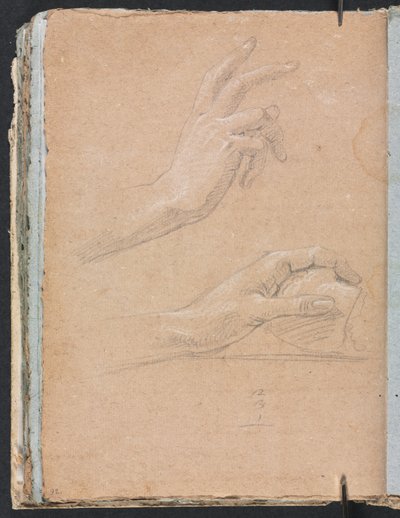 Cuaderno de bocetos de Verona: Manos página 92, 1760 de Francesco Lorenzi