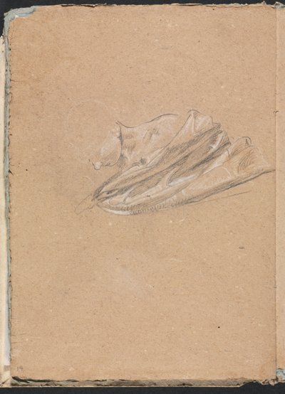 Cuaderno de bocetos de Verona: Cabeza y hombros con drapeado página 14, 1760 de Francesco Lorenzi