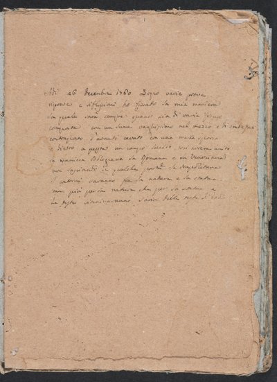 Cuaderno de Bocetos de Verona: Inscripción (página 1) de Francesco Lorenzi