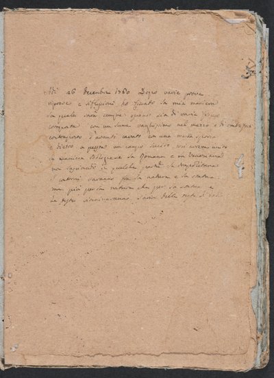 Cuaderno de bocetos de Verona: Página de inscripción 1, 1760 de Francesco Lorenzi
