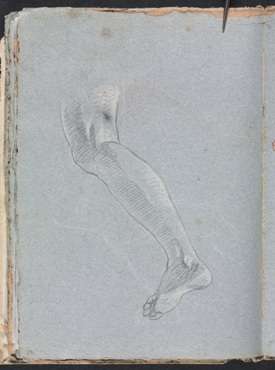 Cuaderno de Bocetos de Verona: Pierna izquierda (página 28) de Francesco Lorenzi