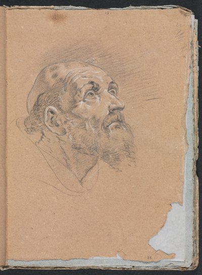 Cuaderno de bocetos de Verona: Monje página 25, 1760 de Francesco Lorenzi