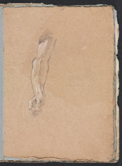 Cuaderno de bocetos de Verona: Brazo derecho y mano (página 49) de Francesco Lorenzi