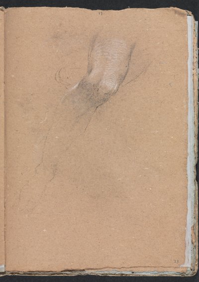 Cuaderno de bocetos de Verona: Pierna derecha página 33, 1760 de Francesco Lorenzi