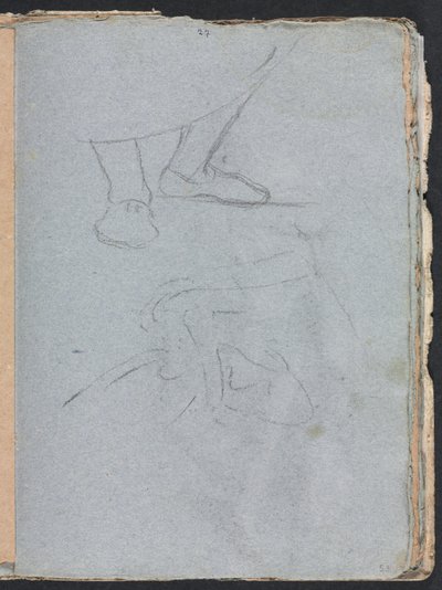 Cuaderno de Bocetos de Verona: Estudio de pies (página 53) de Francesco Lorenzi