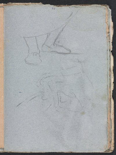 Cuaderno de bocetos de Verona: Estudio de pies, página 53, 1760 de Francesco Lorenzi