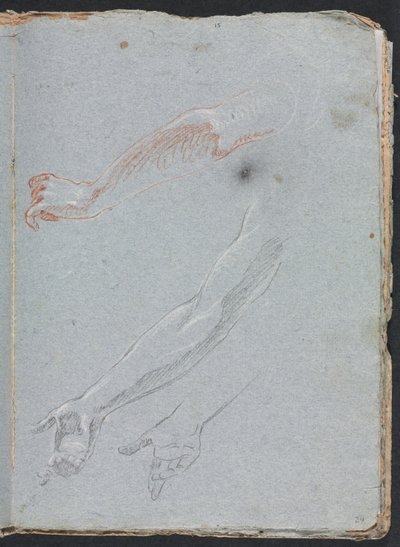 Cuaderno de Bocetos de Verona: Estudio de manos y brazos (página 29) de Francesco Lorenzi
