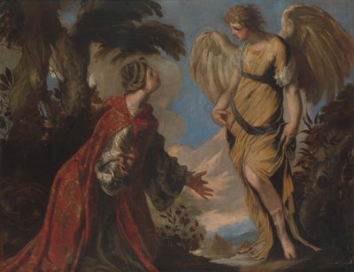 Agar y el ángel, ca. 1657 de Francesco Maffei