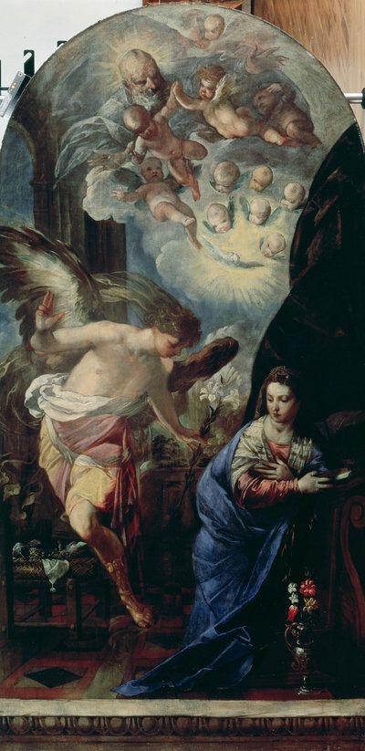 La Anunciación, c.1657-60 (óleo sobre lienzo) de Francesco Maffei