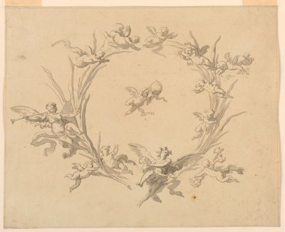 Estudio para decoración de fresco, Palacio del Quirinal, Roma de Francesco Manno