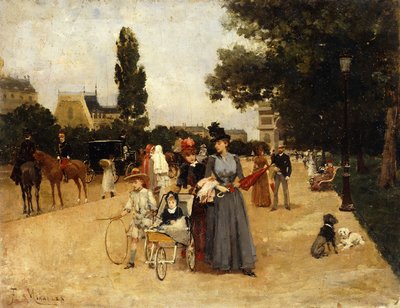 Avenida Foch con Vista al Arco de Triunfo de Francesco Miralles Galaup