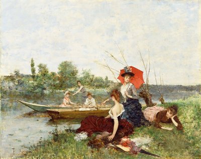 La fiesta en el bote de Francesco Miralles Galaup
