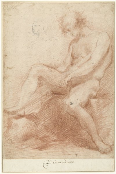 Estudio de un modelo de desnudo masculino de Francesco Montelatici