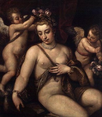 Venus y querubines de Francesco Montemezzano
