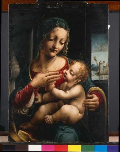 Virgen con el Niño, c.1490-1500 (óleo sobre tabla) de Francesco Napoletano