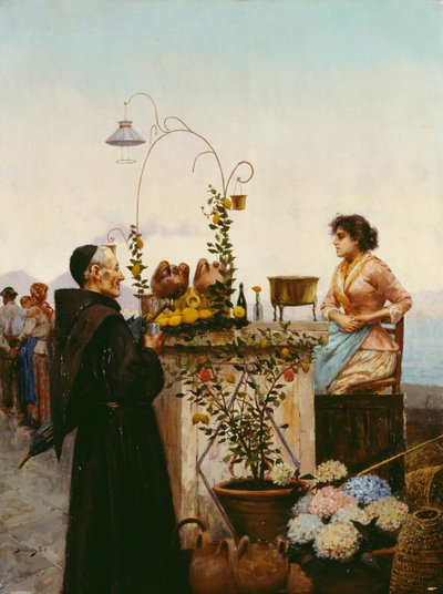 Vendedor de bebidas, de Francesco Paolo Diodati (1864-1940), óleo sobre lienzo, 68x51 cm de Francesco Paolo Diodati