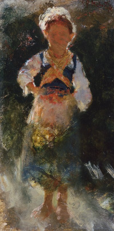 Chica retroiluminada de Francesco Paolo Michetti