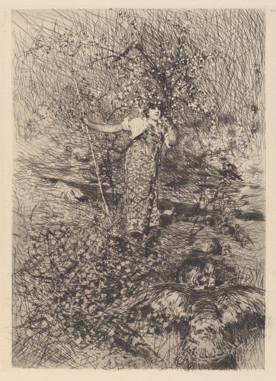 Guardiana de pavos de Francesco Paolo Michetti