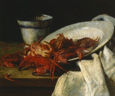 Bodegón con crustáceos (óleo sobre lienzo) de Francesco Paolo Palizzi