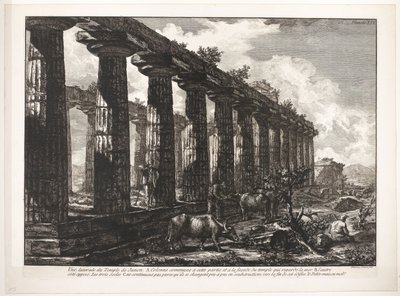 Templo de Atenea en Paestum De tempel van Juno de Francesco Piranesi