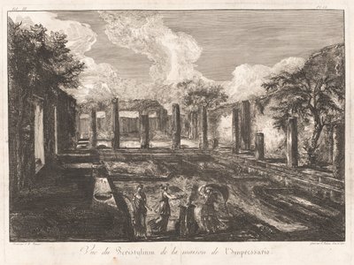 Vista del Peristilo de la casa del Impresario de Francesco Piranesi, after Giovanni Battista Piranesi
