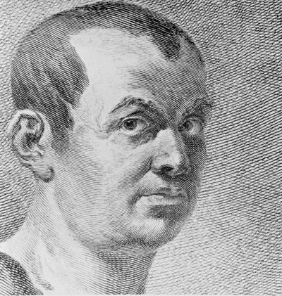 Retrato de Giovanni Battista Piranesi (detalle) de Francesco Polanzani