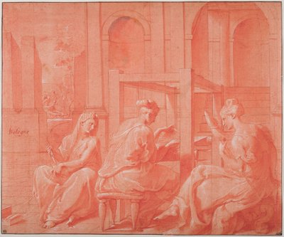 Alcytoe und ihre Schwestern de Francesco Primaticcio