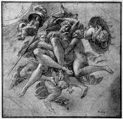 Diseño para la Galería Ulysses, Fontainebleau, c1540s, 1926 de Francesco Primaticcio