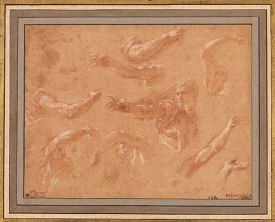 Studie von Gottvater mit Engeln de Francesco Primaticcio