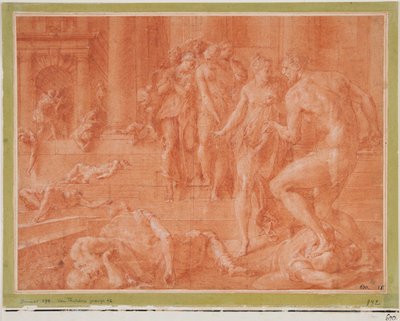 Odysseus befiehlt die Tötung von Penelopes Dienern de Francesco Primaticcio