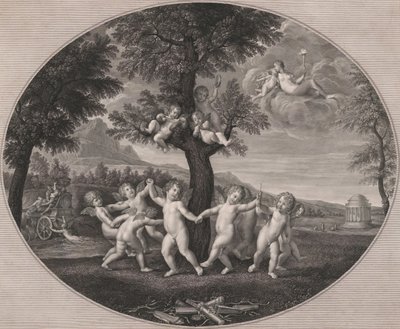 Amorini Celebran el Rapto de Proserpina de Francesco Rosaspina