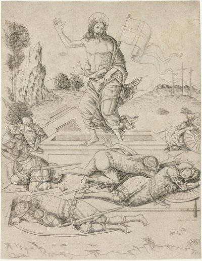 La Resurrección, lámina once de la Vida de la Virgen y Cristo de Francesco Rosselli