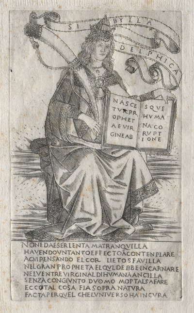 Las sibilas: La sibila de Delfos, 1400s de Francesco Rosselli
