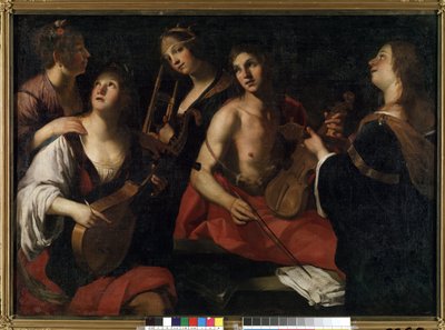 El Concierto (Concierto). Pintura de Francesco Rustici (hacia 1575-1626). Óleo sobre tela de Francesco Rustici