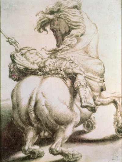 Jinete atravesado por una lanza, siglo XVI de Francesco de Rossi Salviati Cecchino