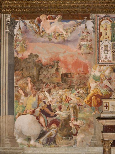 La derrota de los volscos de Francesco Salviati