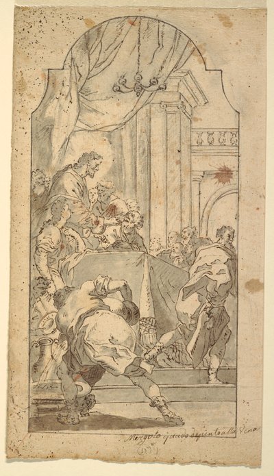 Dibujo, La Última Cena, 1746-86 de Francesco Saverio Mergolo