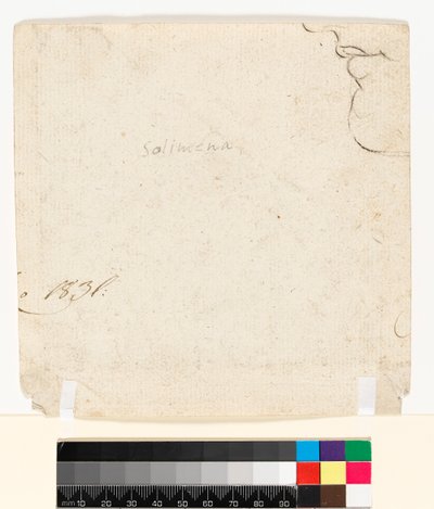 Dibujo en el reverso del papel (verso) de Francesco Solimena